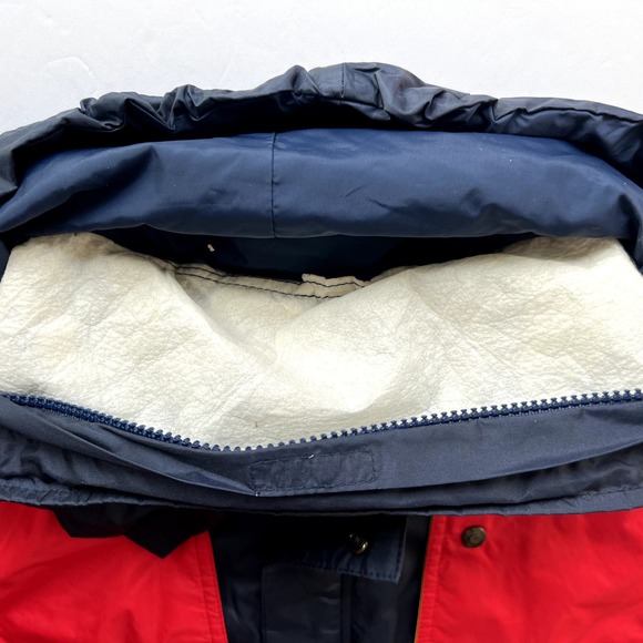True Vintage Ditrani Entrant Alpine Ski Club Coach Jacket Winter Coat Blue Red M - Picture 9 of 15